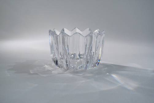 Orrefors crystal Fleur bowl by Jan Johansson, signed, 1980`s ca, Sweden